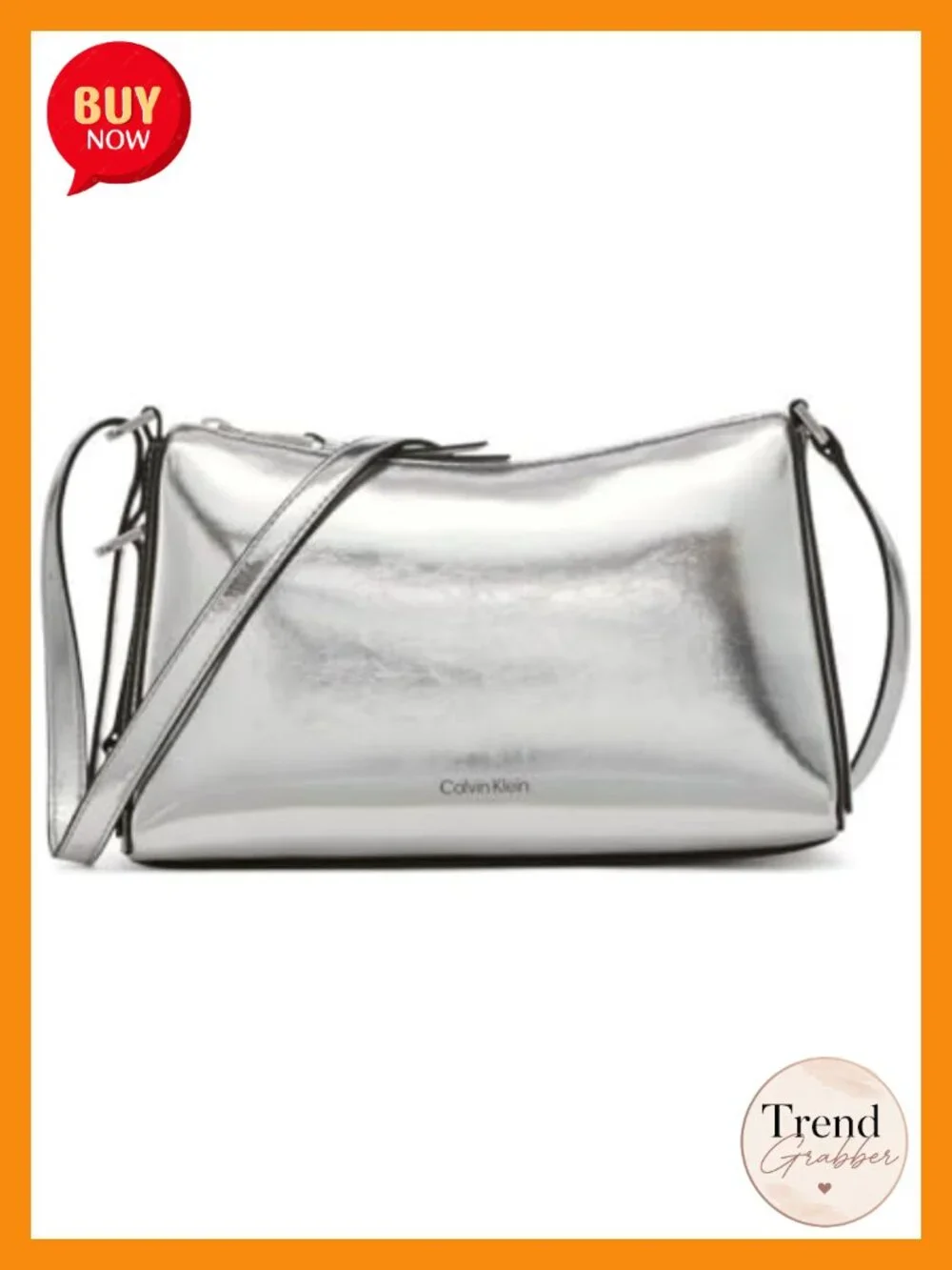 Vegan Leather Crossbody Bag with Zip Closure, Messenger Silhouette